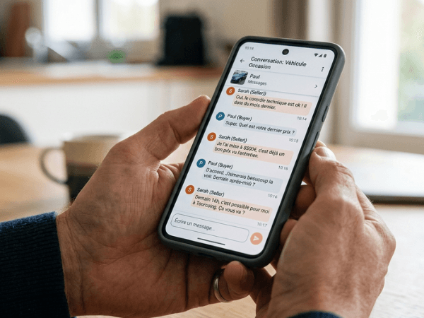 Echanges écrit entre un acheteur et un vendeur