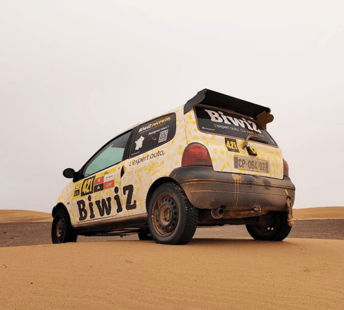 Twing Raid 2026 équipe 421 - pistes du Maroc, Twingo et aventure humaine