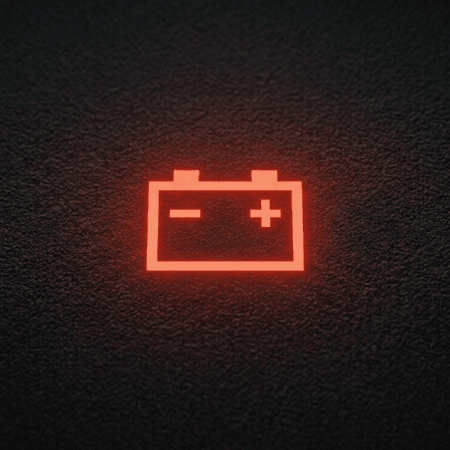 Voyant rouge de batterie ou de circuit de charge